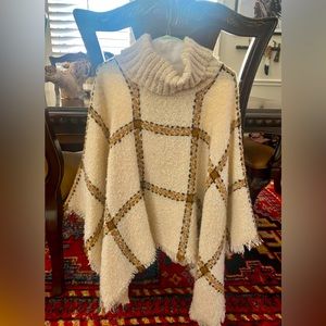 Plaid Turtleneck Wrap